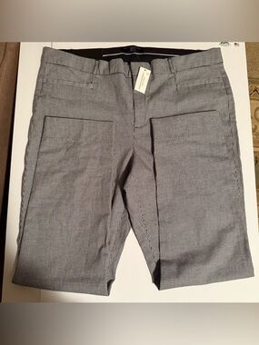 Banana Republic Sloan Pants Women 14 Houndstooth Ankle Career Work NWT